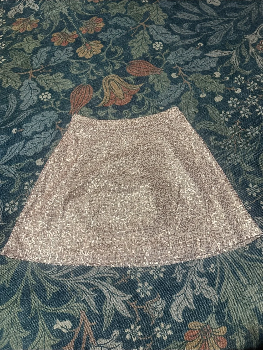 Sequined Mini Skirt in Light Pink